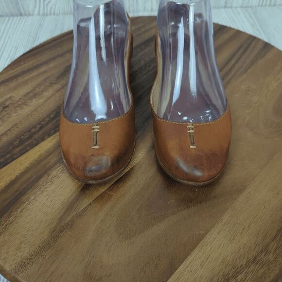 Frye Brown Leather Ballet Flats Womens Size 7.5 - Picture 3 of 12